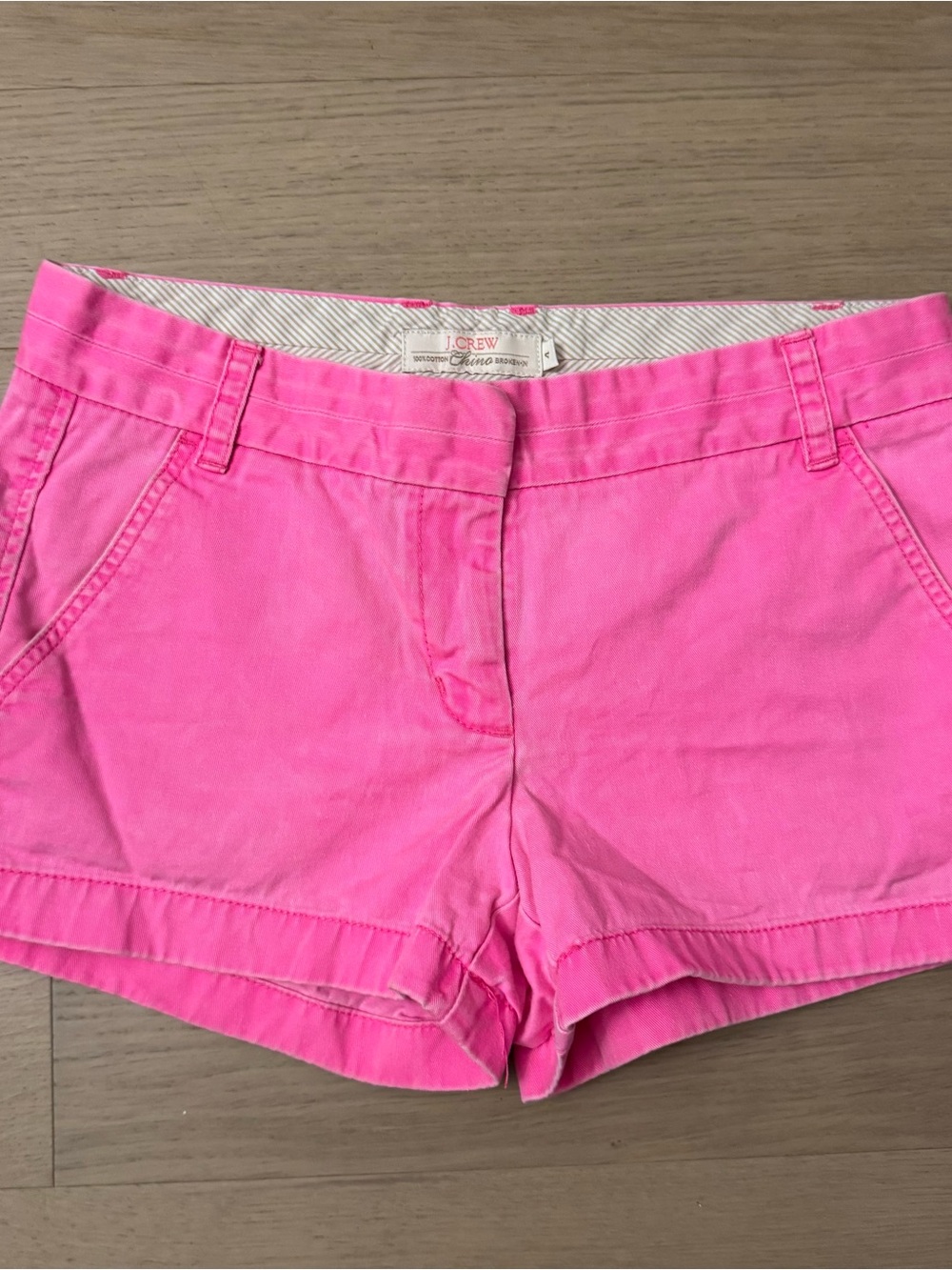 J. Crew Hot Pink Chino Bermuda Shorts